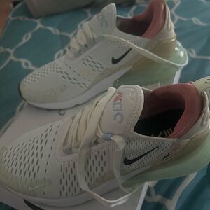 Nike Women's Air Max White and Pink Shoes